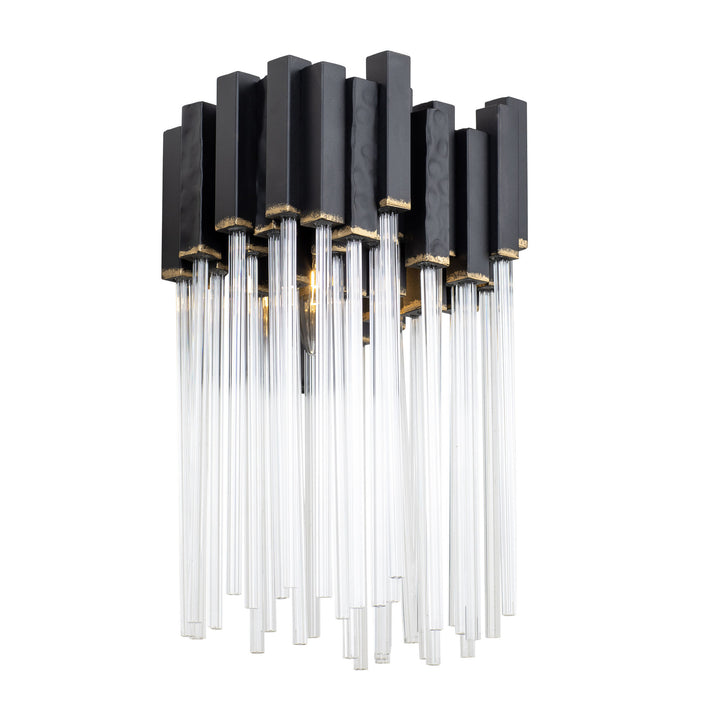 Matrix 309W01MBFG 1-Light Wall Sconce - Matte Black/French Gold