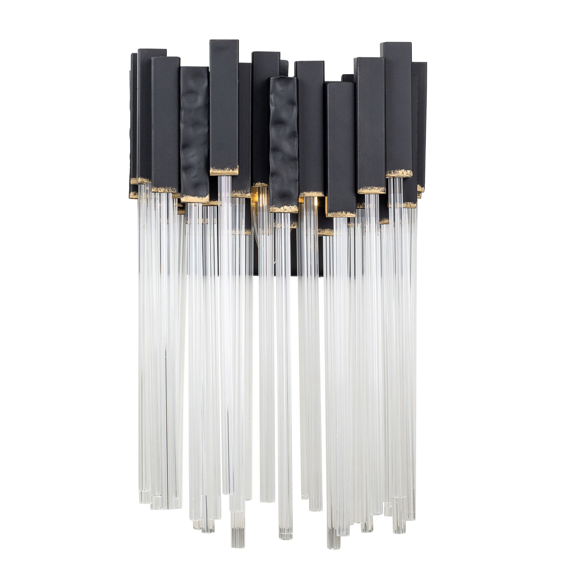 Matrix 1 Light Sconce - Matte Black/French Gold