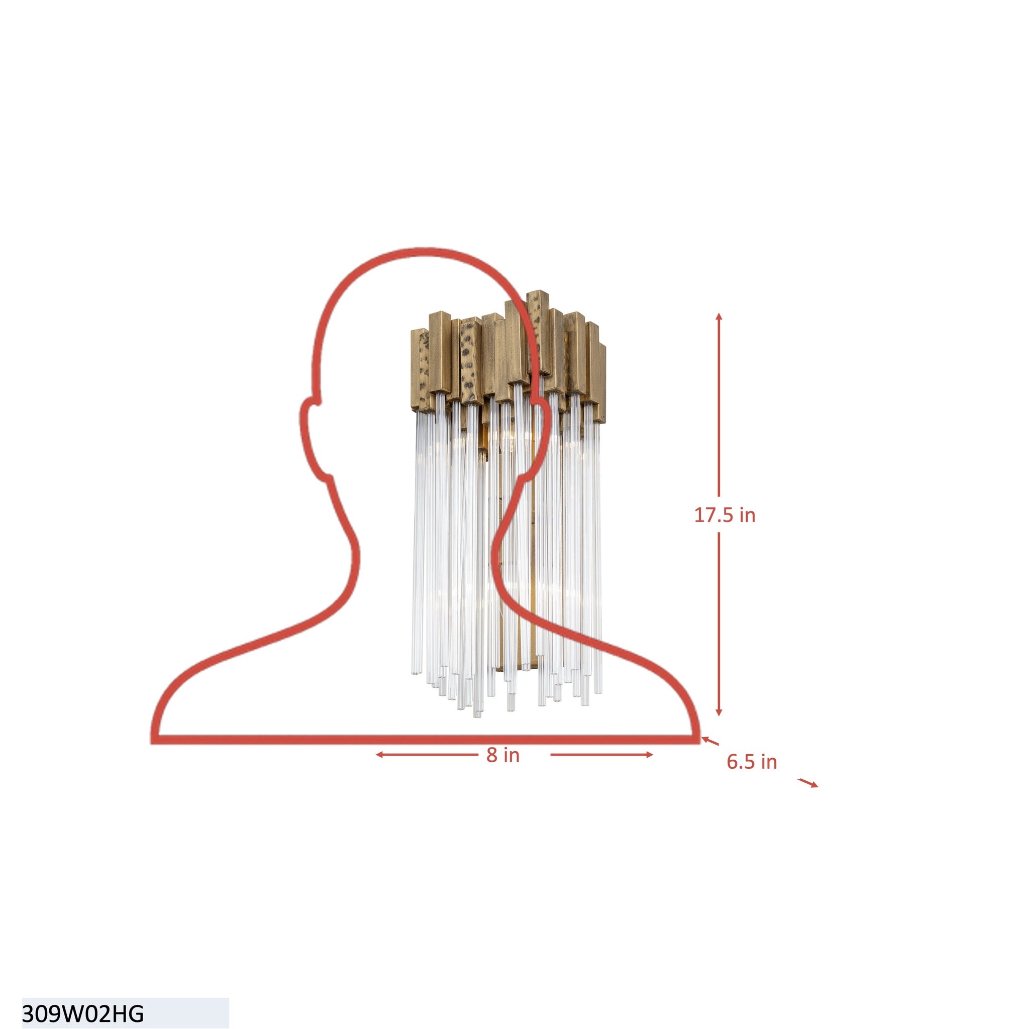 Matrix 2 Light Sconce - Havana Gold