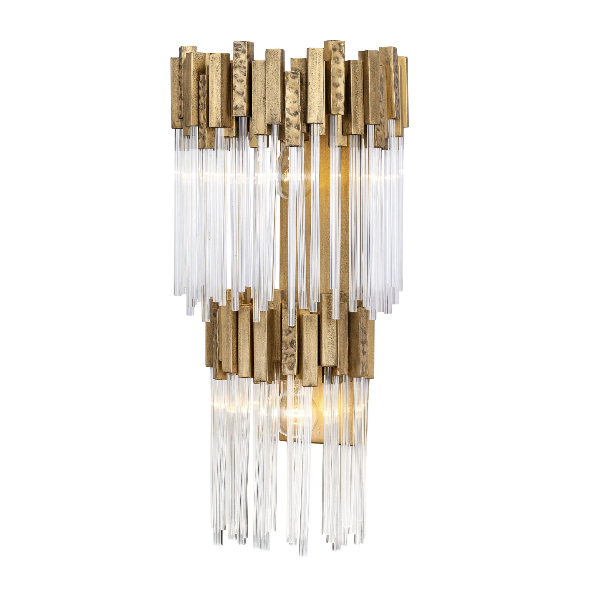 Matrix 2 Light 2-Tier Sconce - Havana Gold