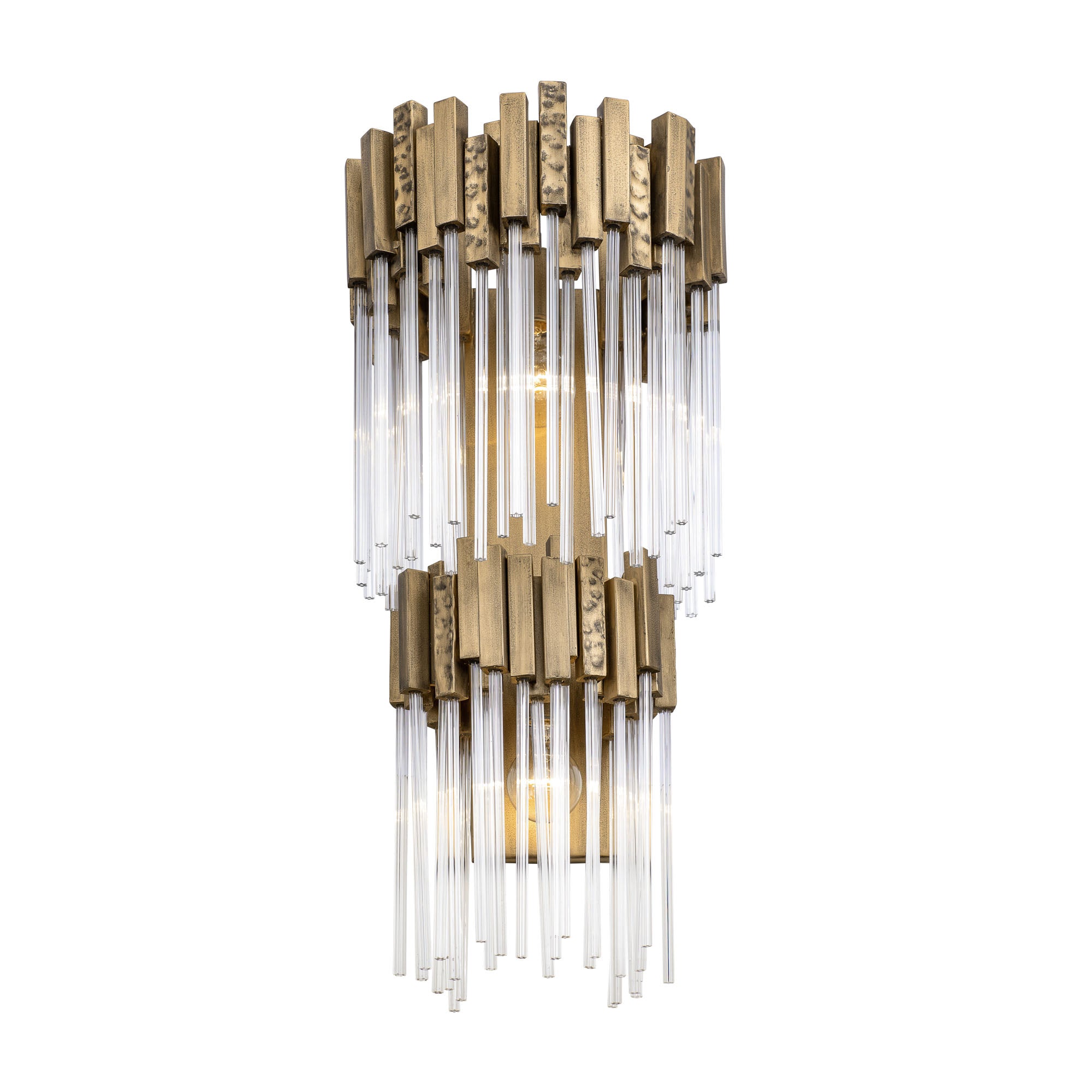 Matrix 2 Light 2-Tier Sconce - Havana Gold