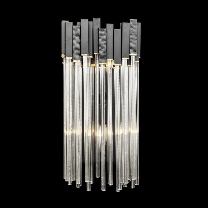 Matrix 309W02MBFG 2-Light Wall Sconce - Matte Black/French Gold