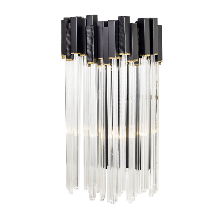 Matrix 309W02MBFG 2-Light Wall Sconce - Matte Black/French Gold
