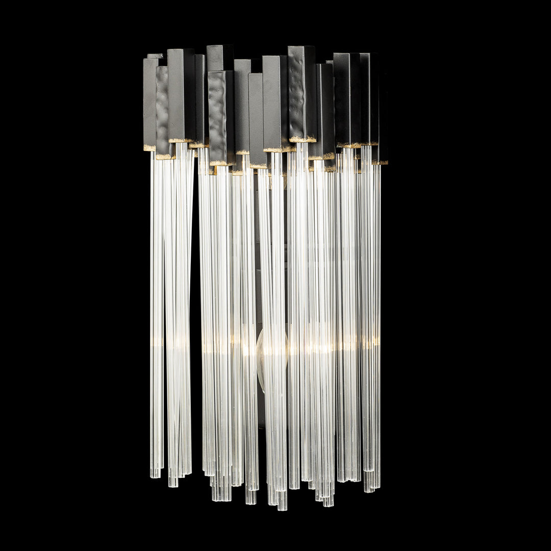 Matrix 309W02MBFG 2-Light Wall Sconce - Matte Black/French Gold