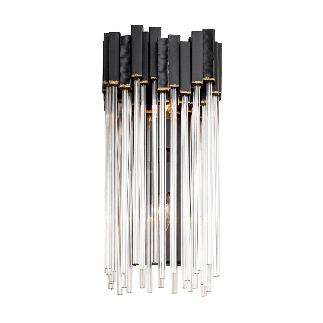 Matrix 309W02MBFG 2-Light Wall Sconce - Matte Black/French Gold