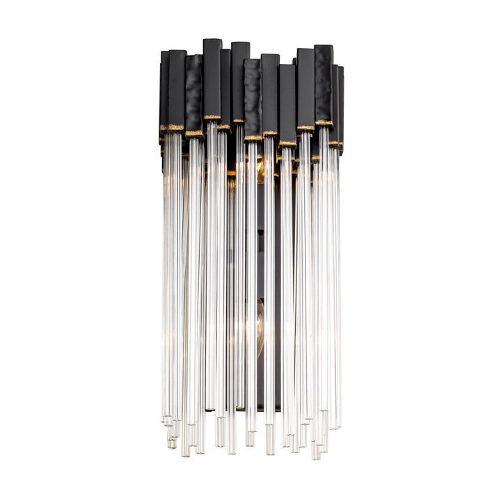Matrix 309W02MBFG 2-Light Wall Sconce - Matte Black/French Gold
