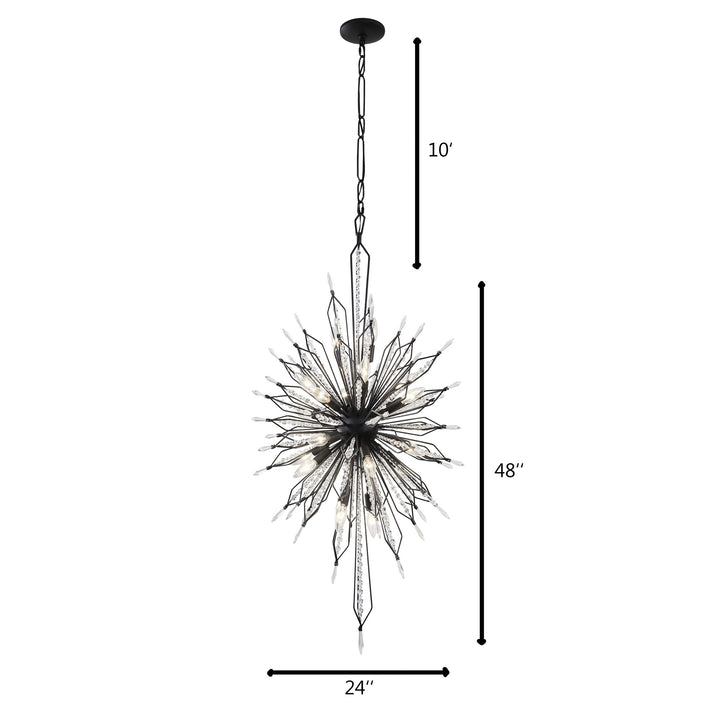 Orbital 311F20CB 20-Light Foyer Pendant Light - Carbon