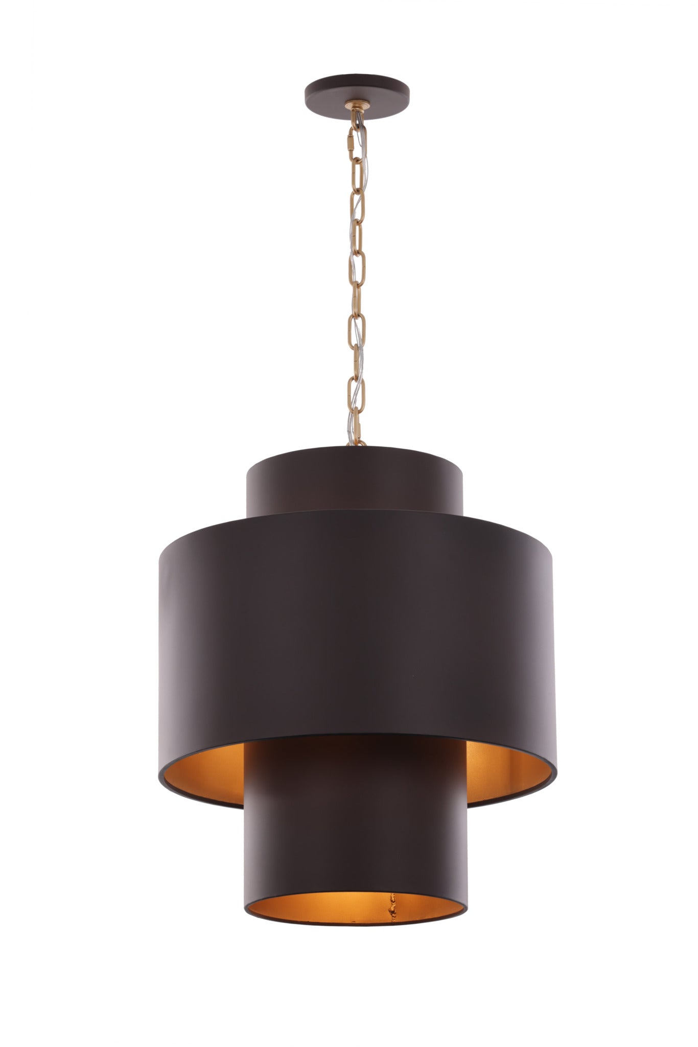 Cannery 4 Light Tall Pendant - Dark Bronze & French Gold