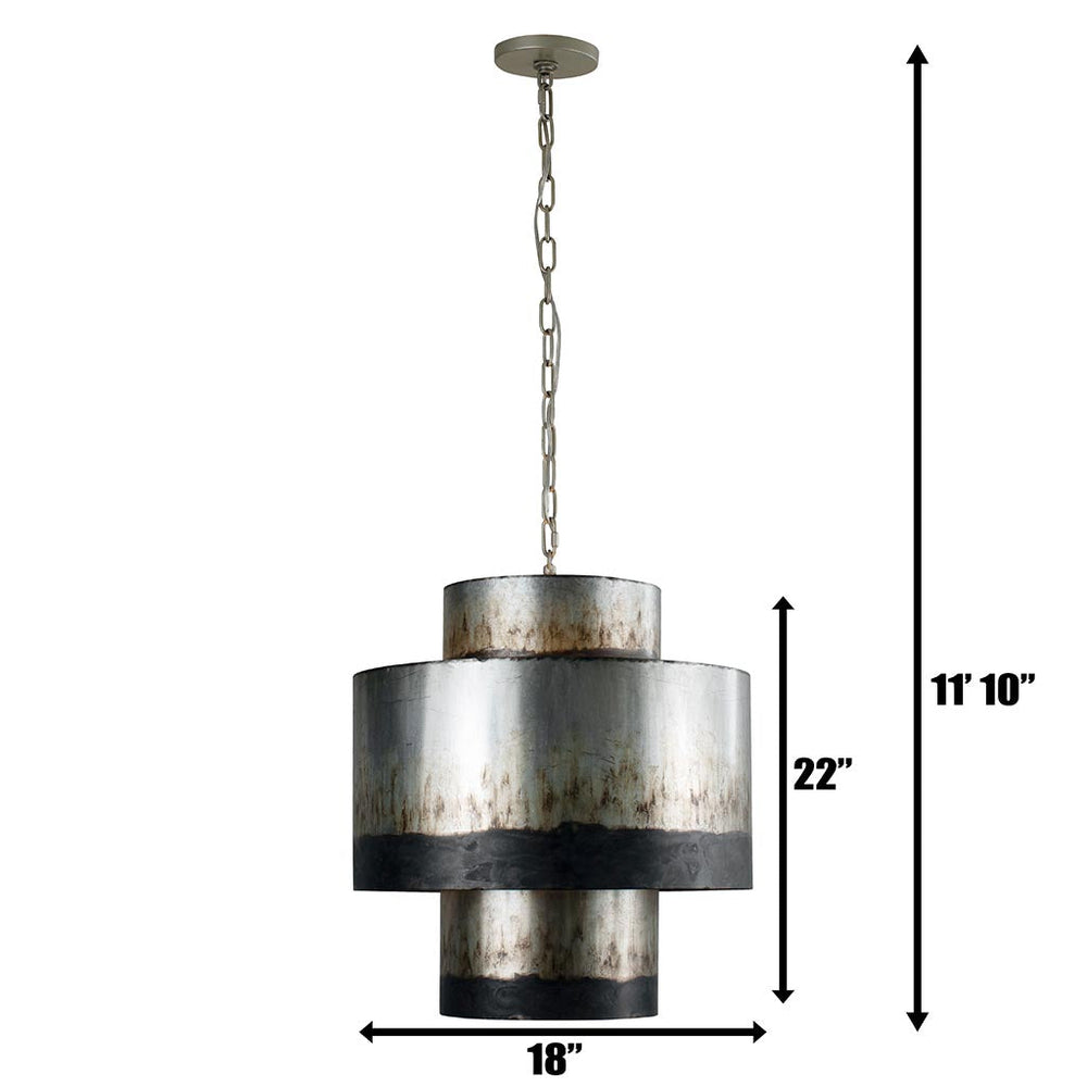 Cannery 323F04OG 4-Light Pendant Light - Ombre Galvanized