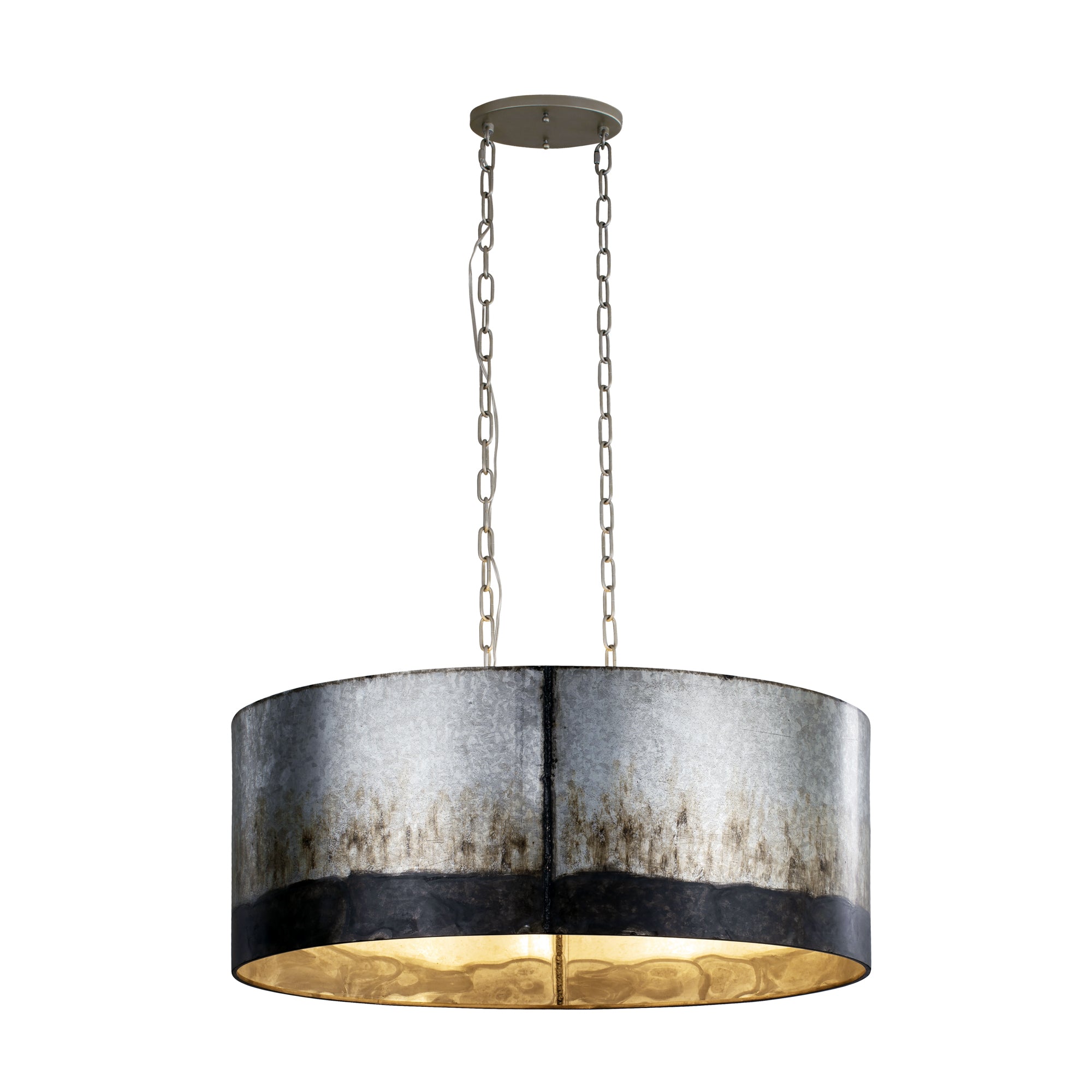 Cannery 6 Light Oval/Linear Pendant - Ombre Galvanized