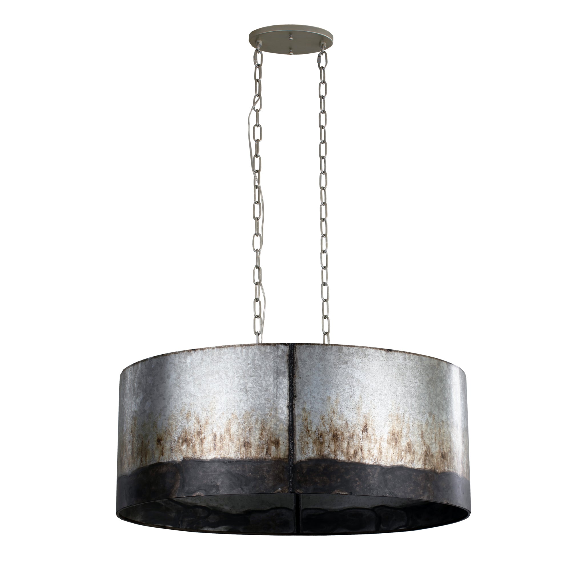 Cannery 6 Light Oval/Linear Pendant - Ombre Galvanized