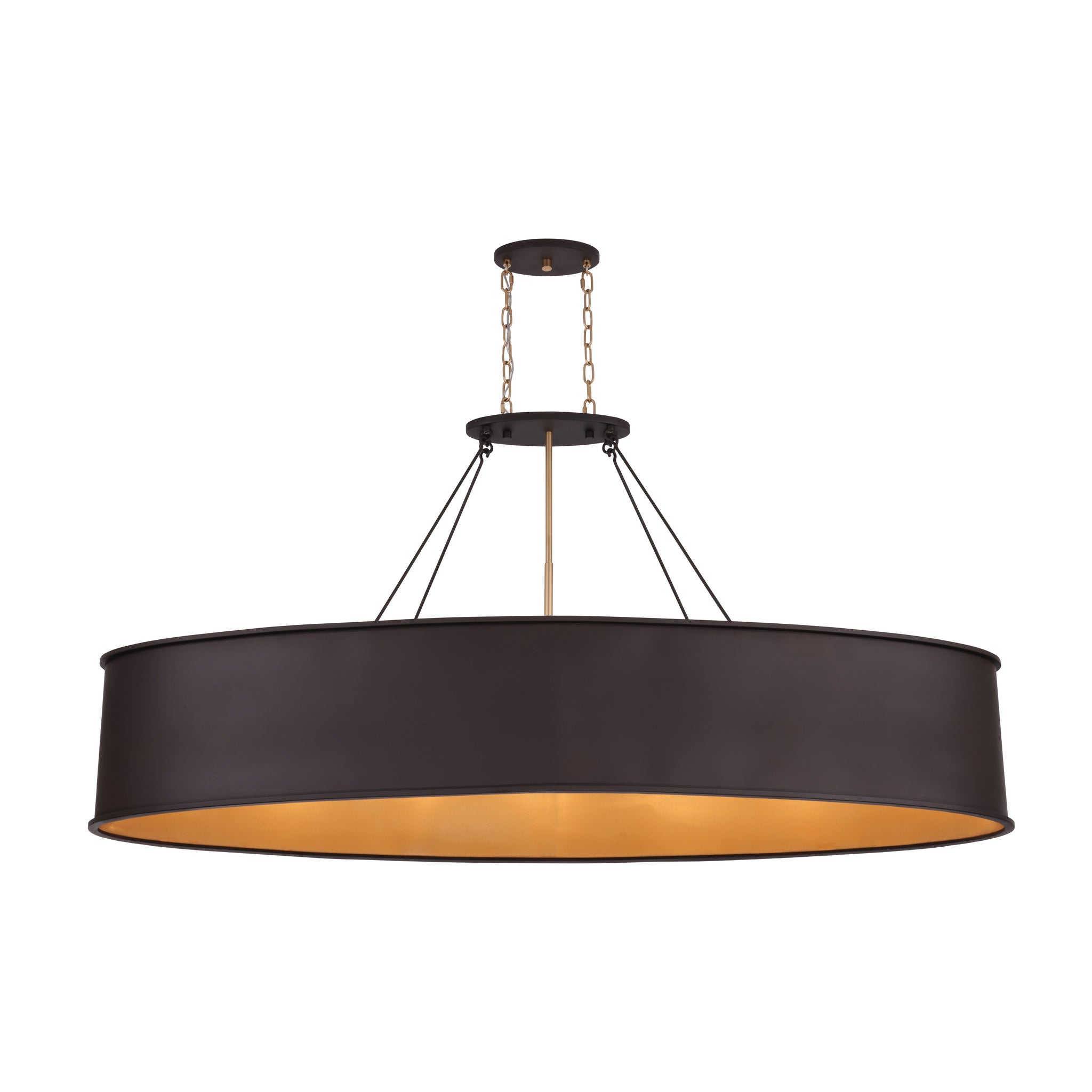 Cannery 7 Light Linear - Dark Bronze & French Gold