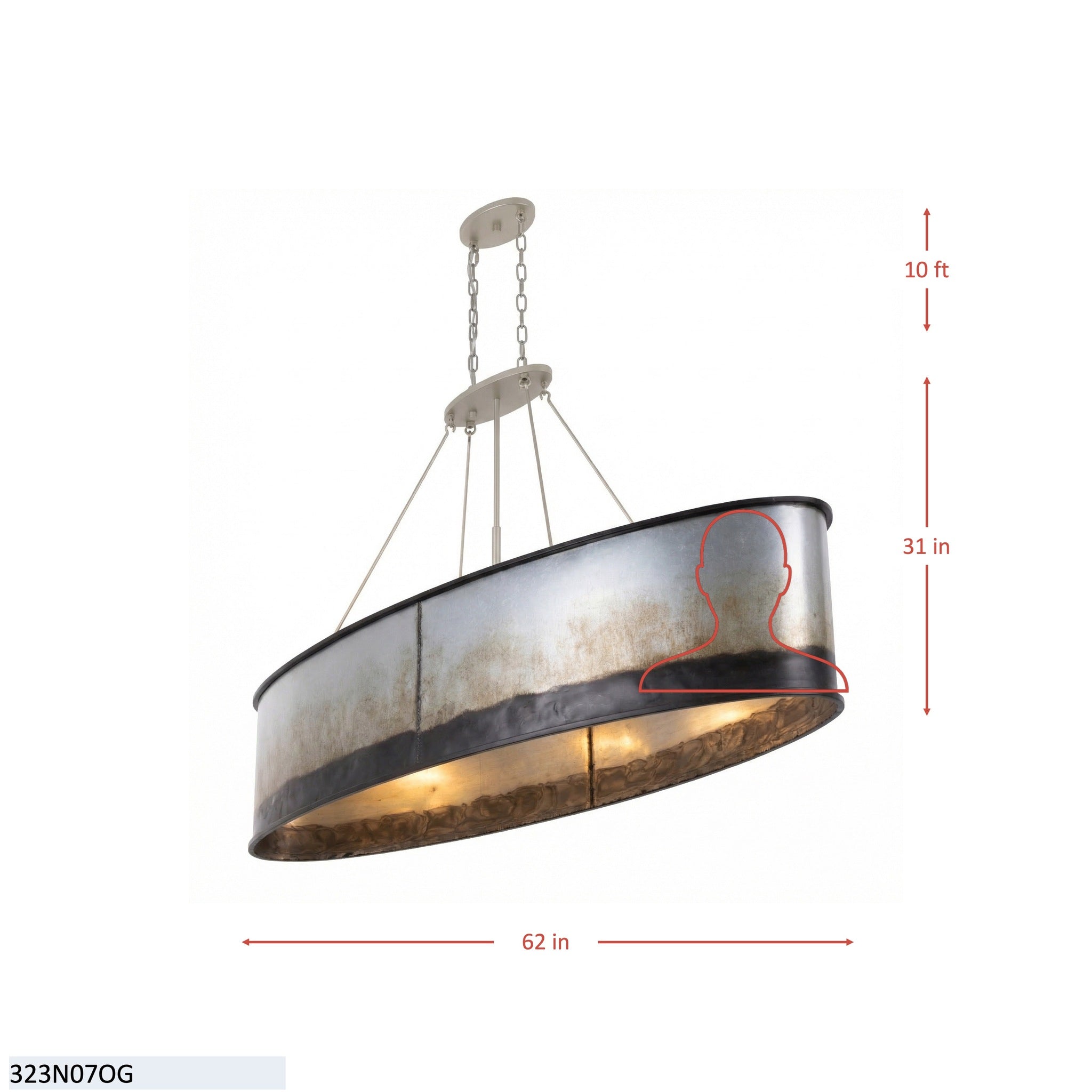 Cannery 7 Light Linear - Ombre Galvanized