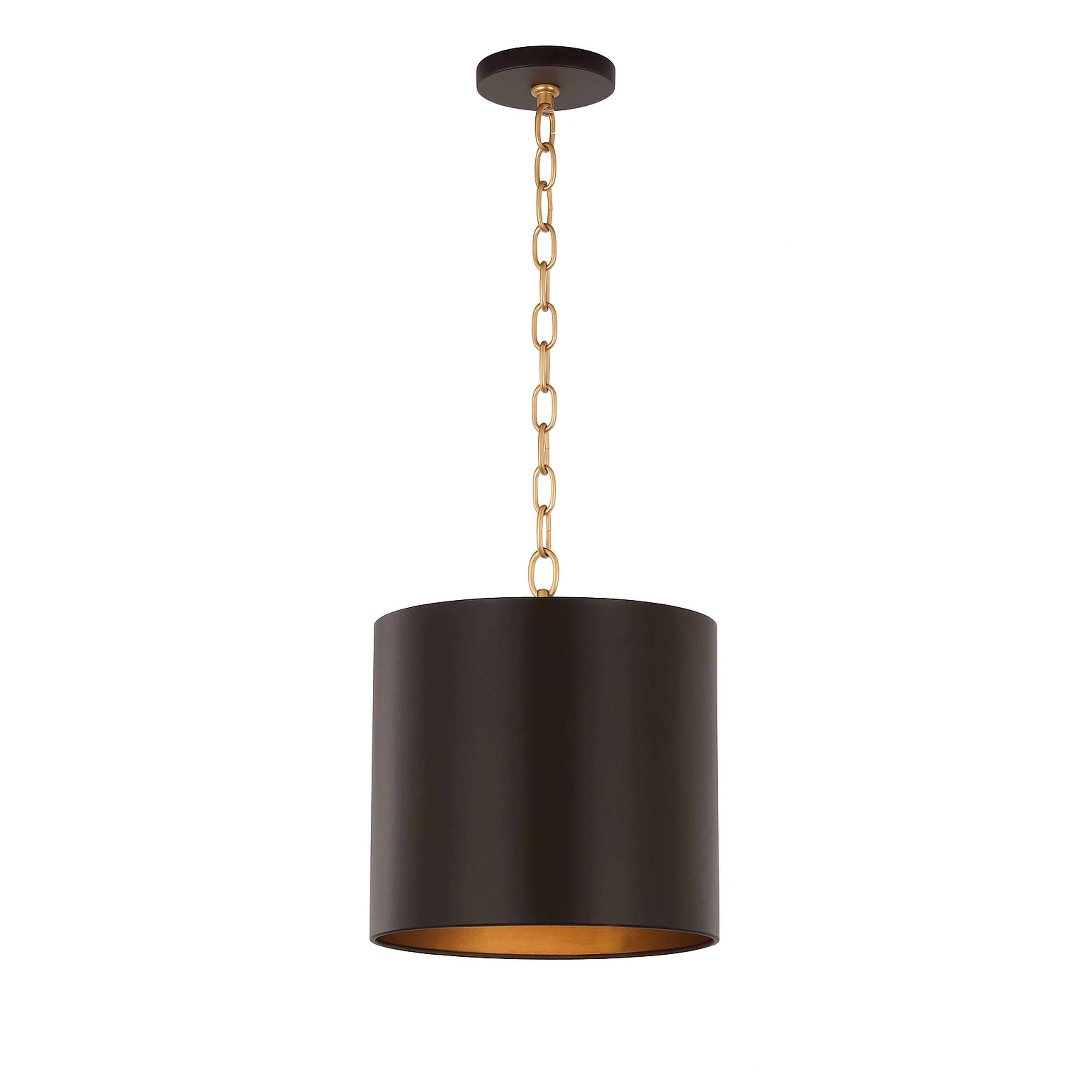 Cannery 3 Light Pendant - Dark Bronze & French Gold
