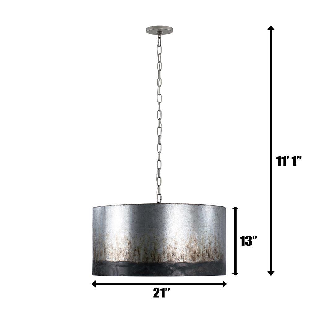 Cannery 323P04OG 4-Light Pendant Light - Ombre Galvanized