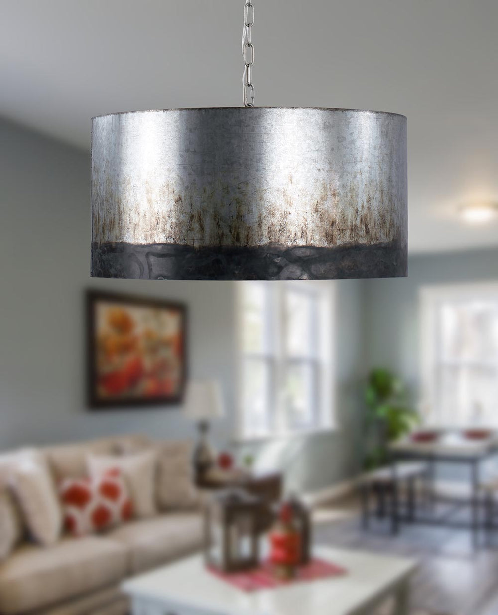 Cannery 323P04OG 4-Light Pendant Light - Ombre Galvanized