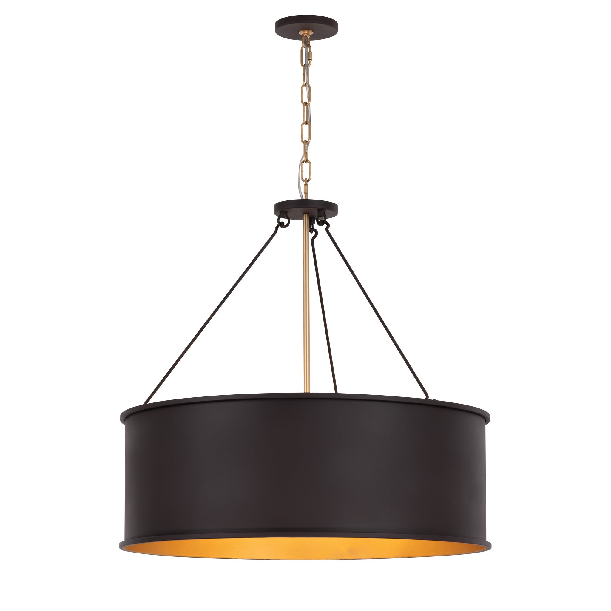 Cannery 5 Light Pendant - Dark Bronze & French Gold