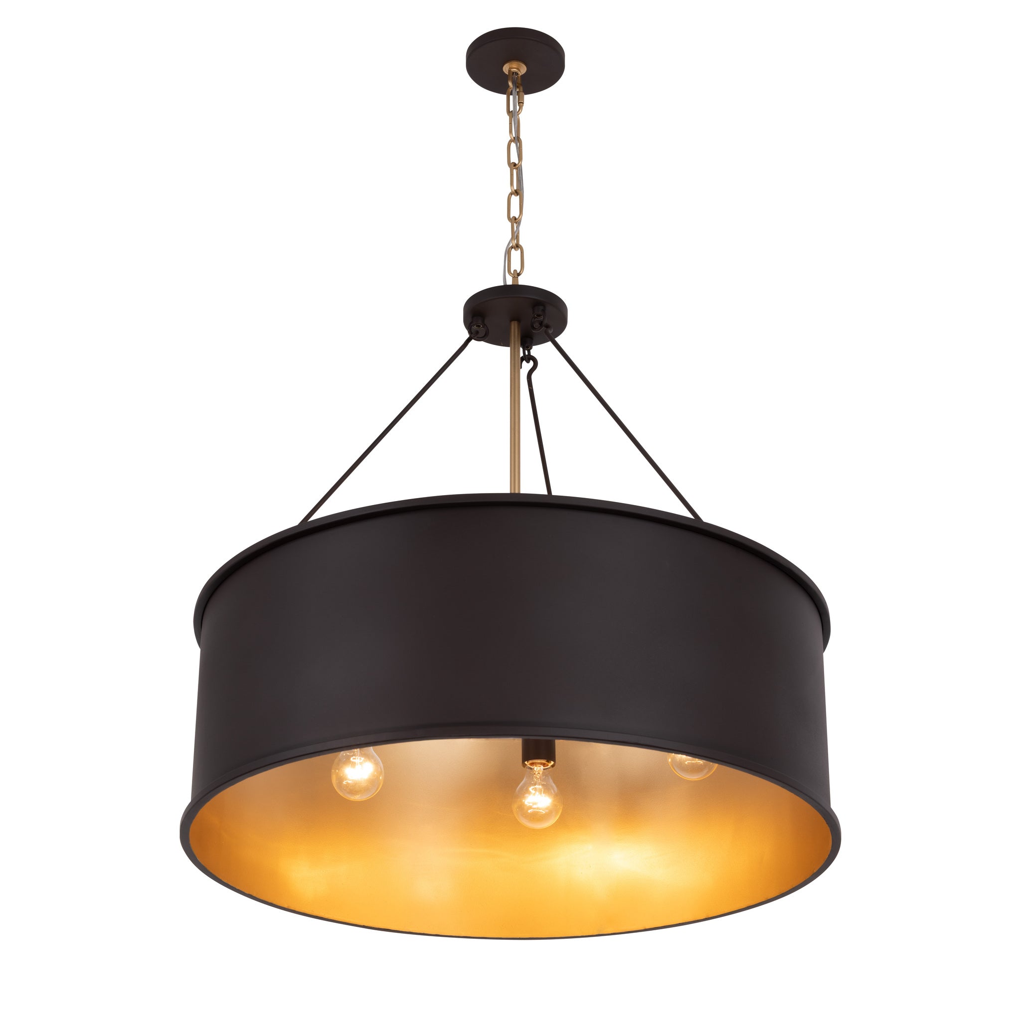 Cannery 5 Light Pendant - Dark Bronze & French Gold