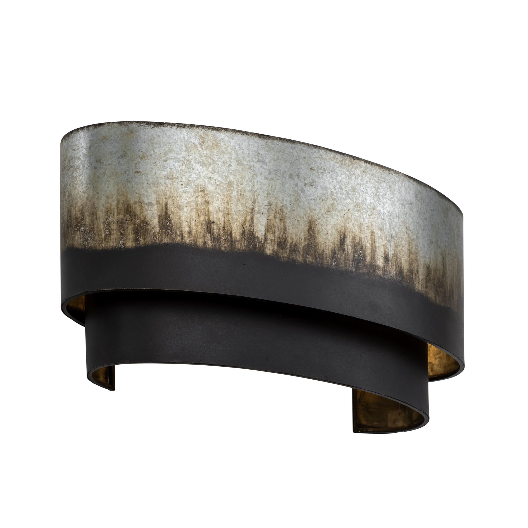 Cannery 2 Light Sconce - Ombre Galvanized