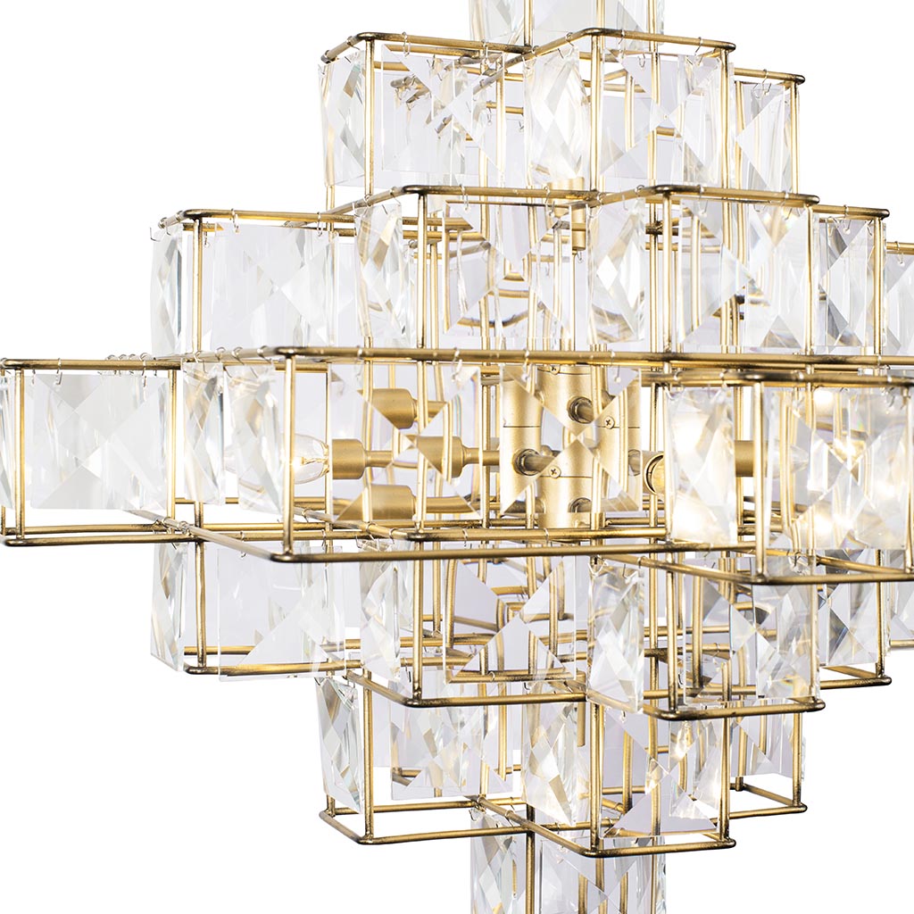 Cubic 329C06CG 6-Light Chandelier - Calypso Gold