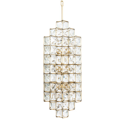 Cubic 14 Light Foyer - Calypso Gold