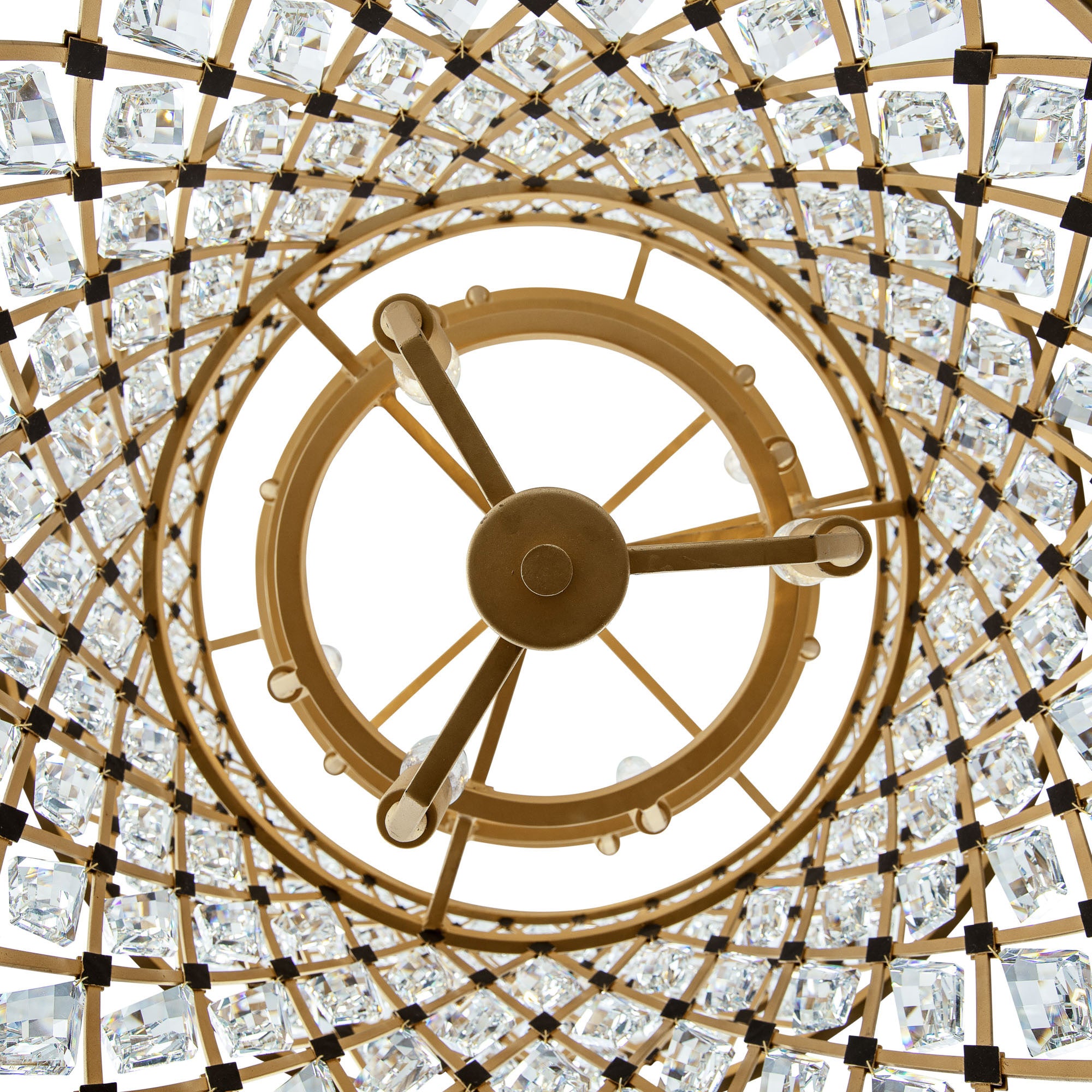 Windsor 13 Light 3-Tier Crystal Chandelier - French Gold/Matte Black