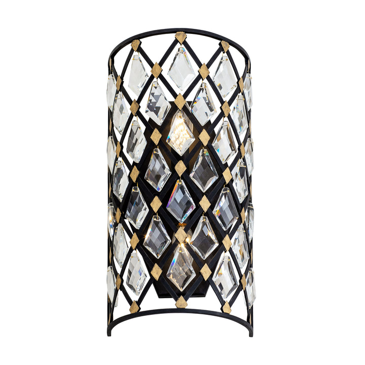 Windsor 345W02SFGMB 2-Light Wall Sconce - French Gold/Matte Black