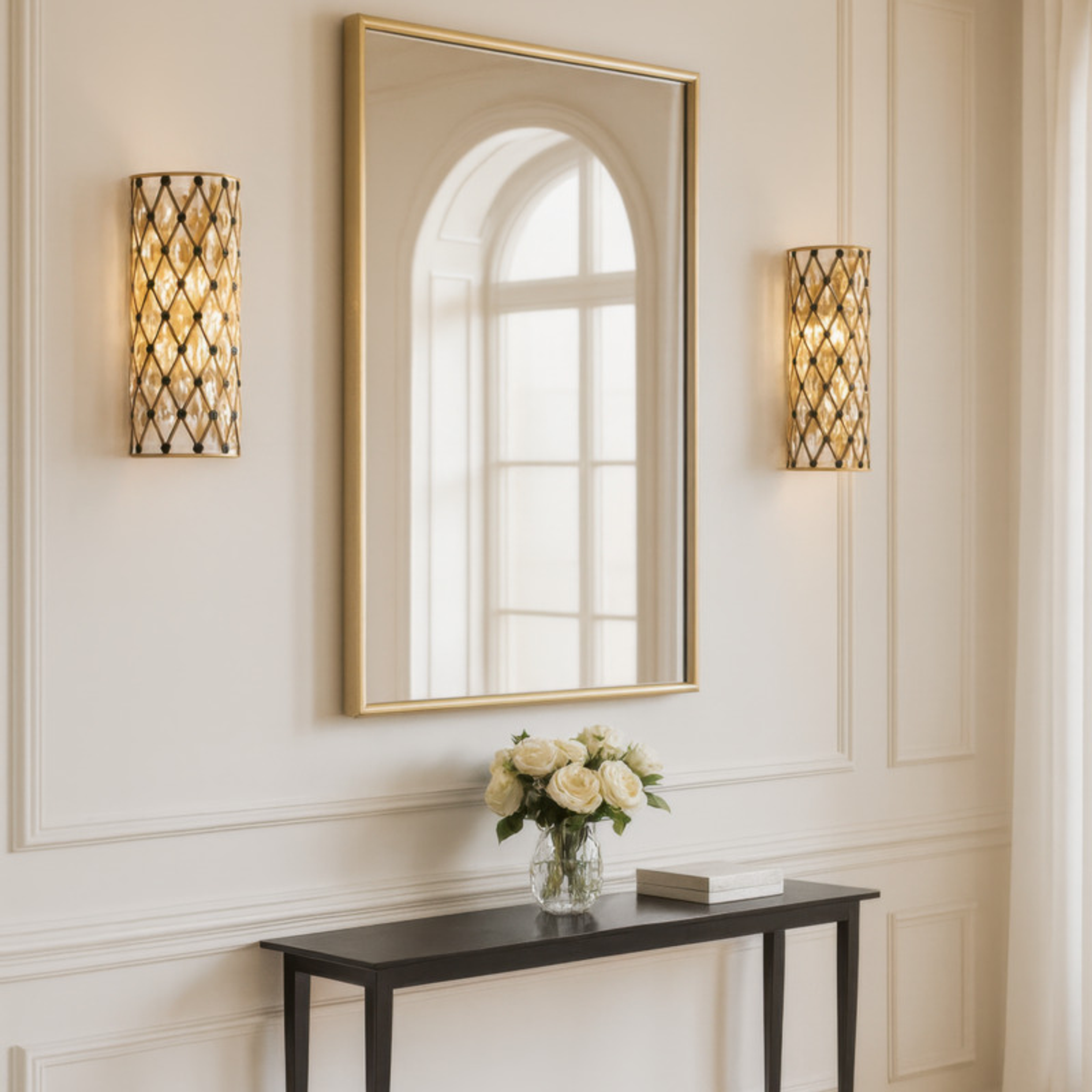 Windsor 2-Light Wall Sconce – French Gold/Matte Black by Varaluz