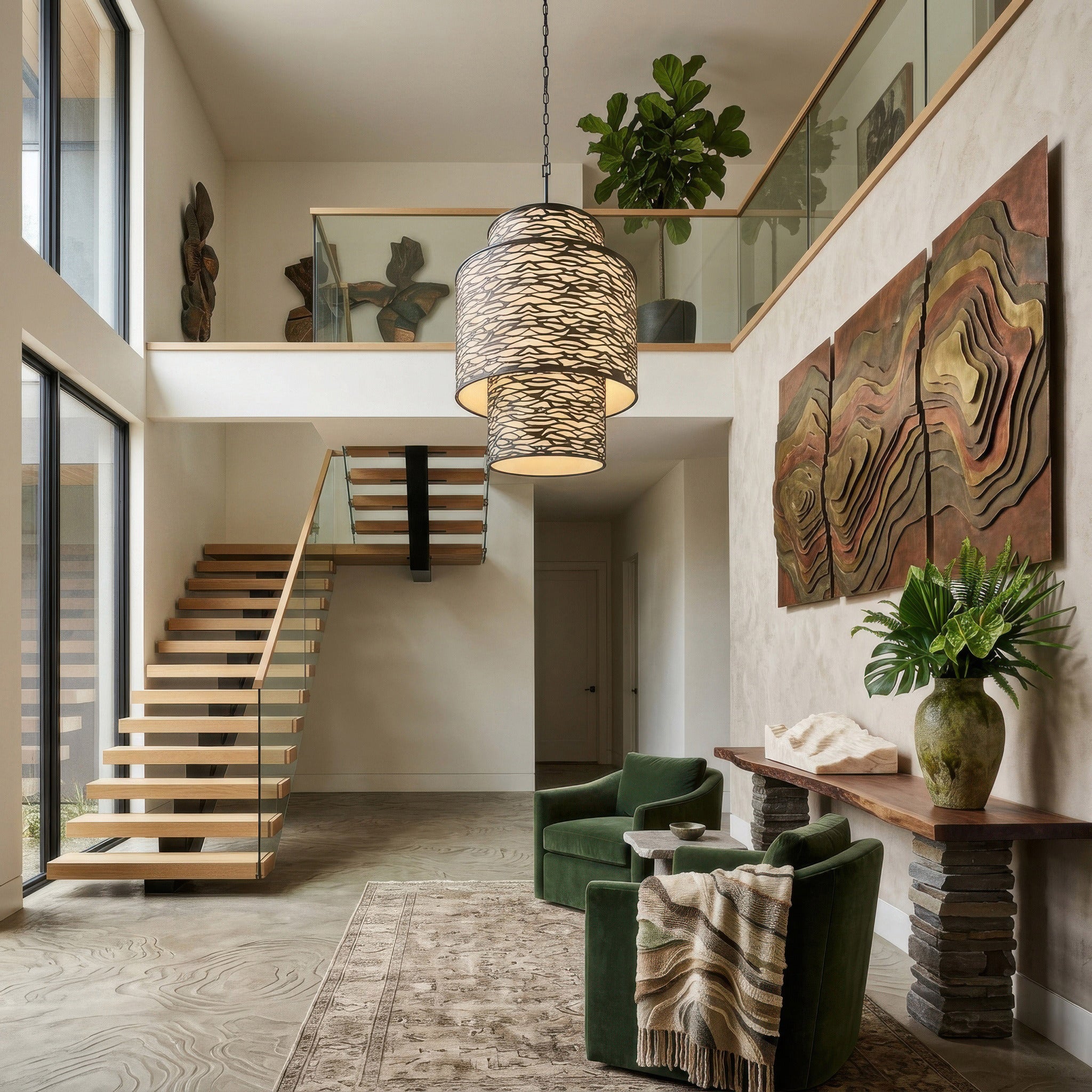 Kato 16 Light 3-Tier Foyer - Carbon