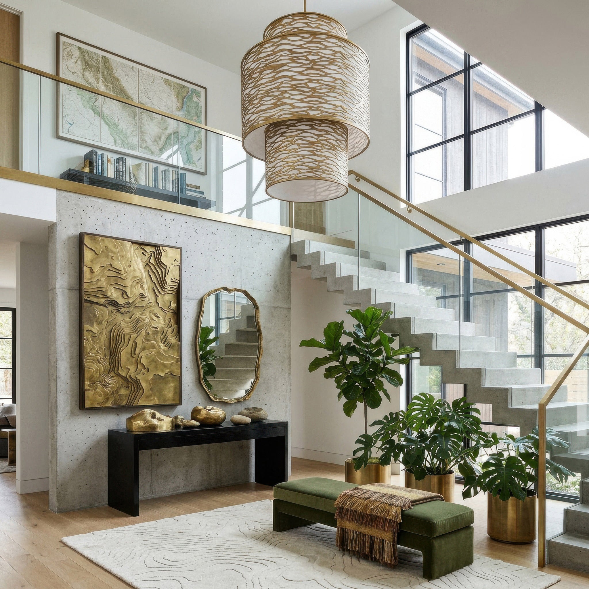 Kato 16 Light 3-Tier Foyer - Havana Gold