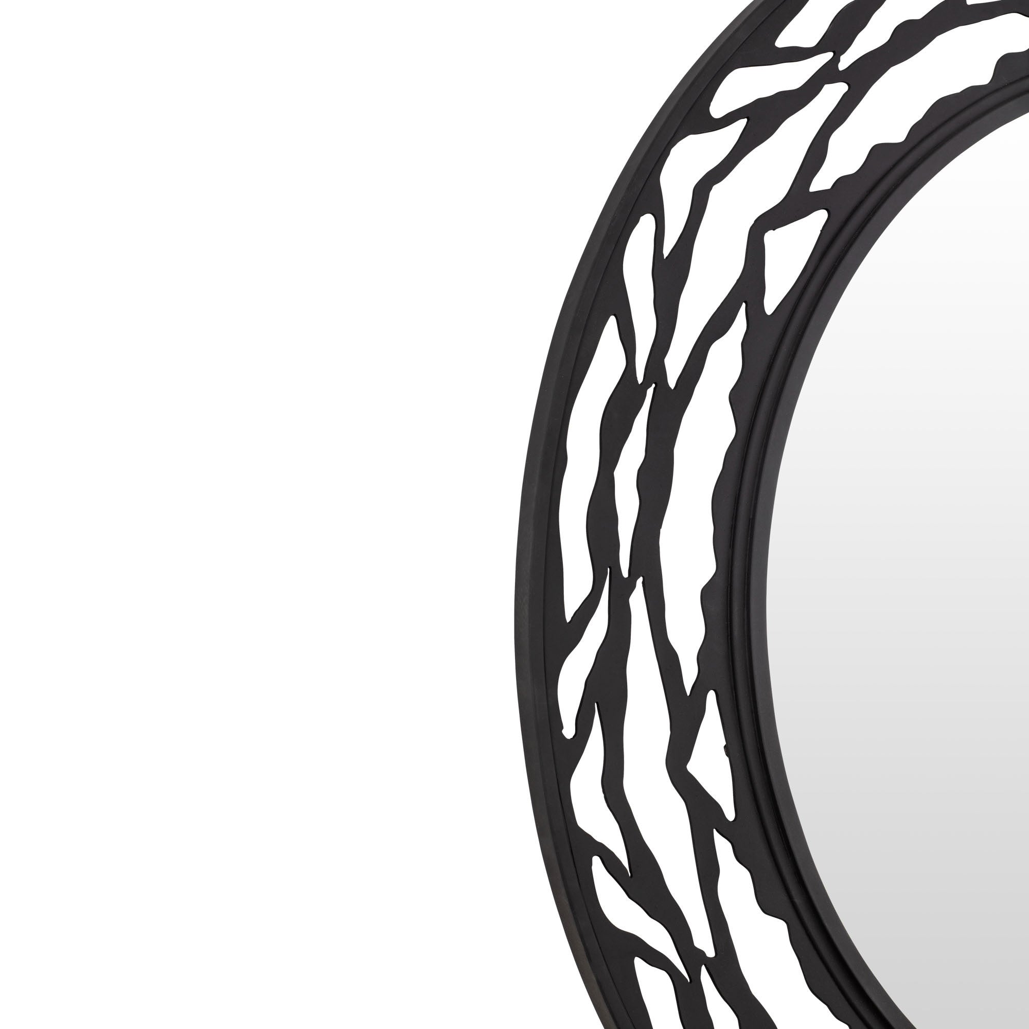 Kato 33-in Round Mirror - Carbon