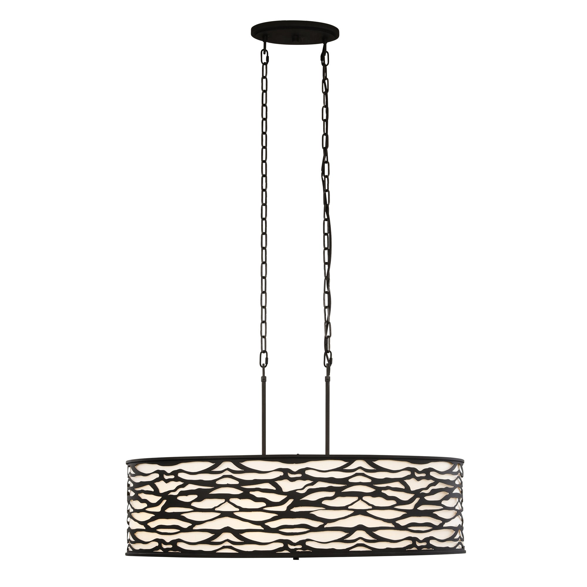 Kato 6 Light Oval Pendant - Carbon Black