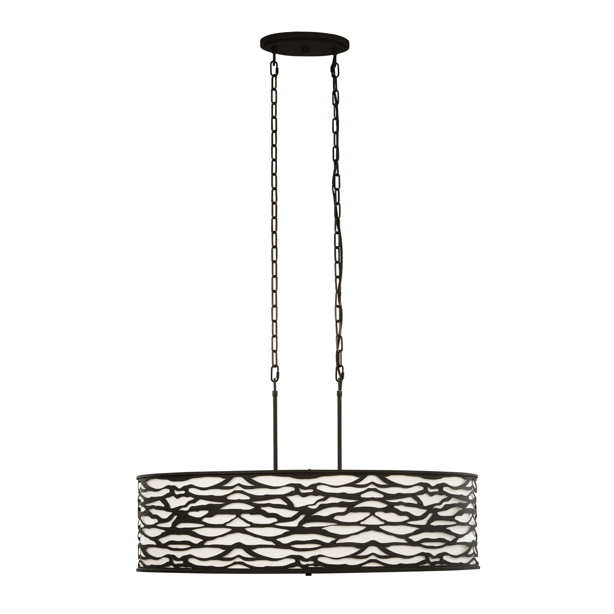 Kato 6 Light Oval Pendant - Carbon Black