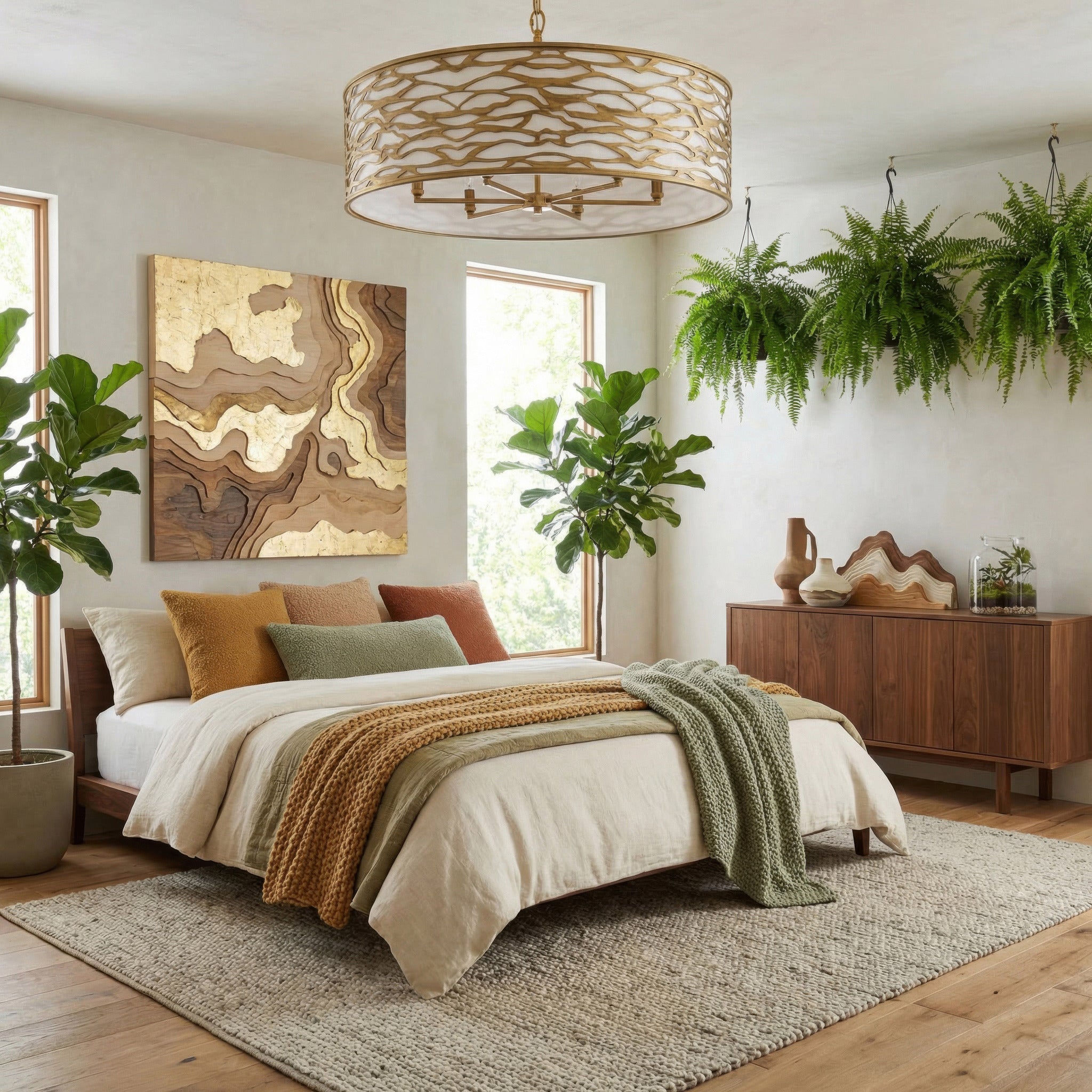 Kato 6 Light Pendant - Havana Gold