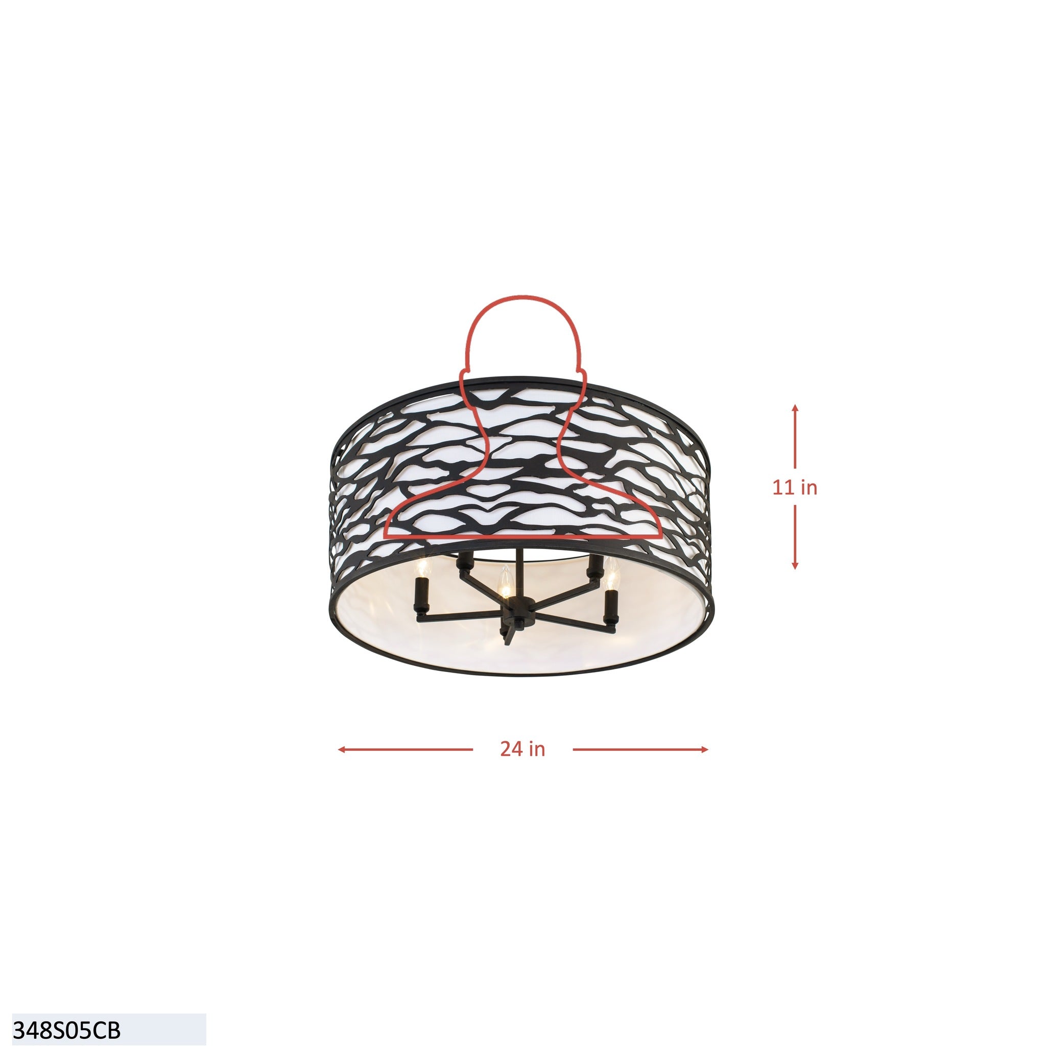 Kato 5 Light Convertible Semi-Flush/Pendant - Carbon
