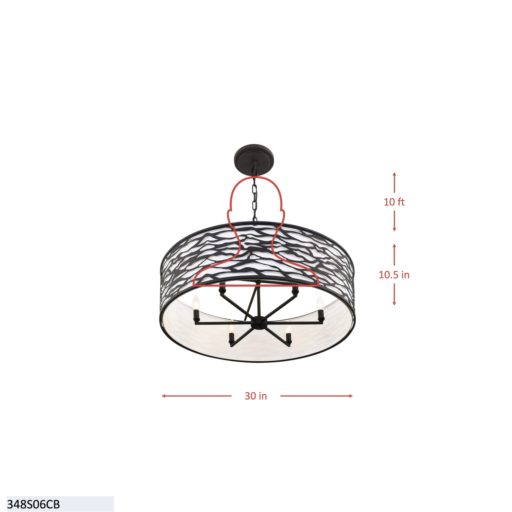 Kato 6 Light Convertible Semi-Flush/Pendant - Carbon