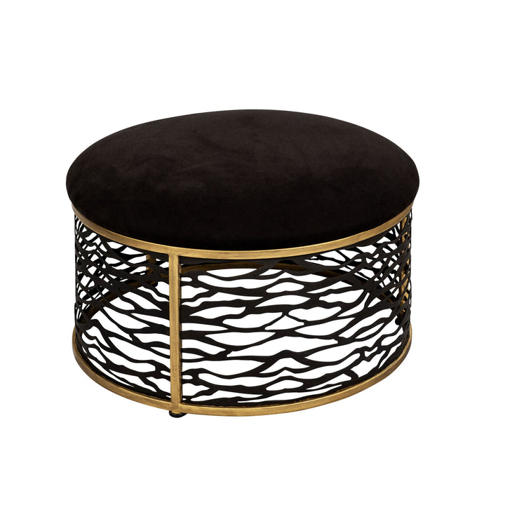 Kato 348TC32NHGCB Nesting Coffee Table and Ottoman - Havana Gold/Carbon