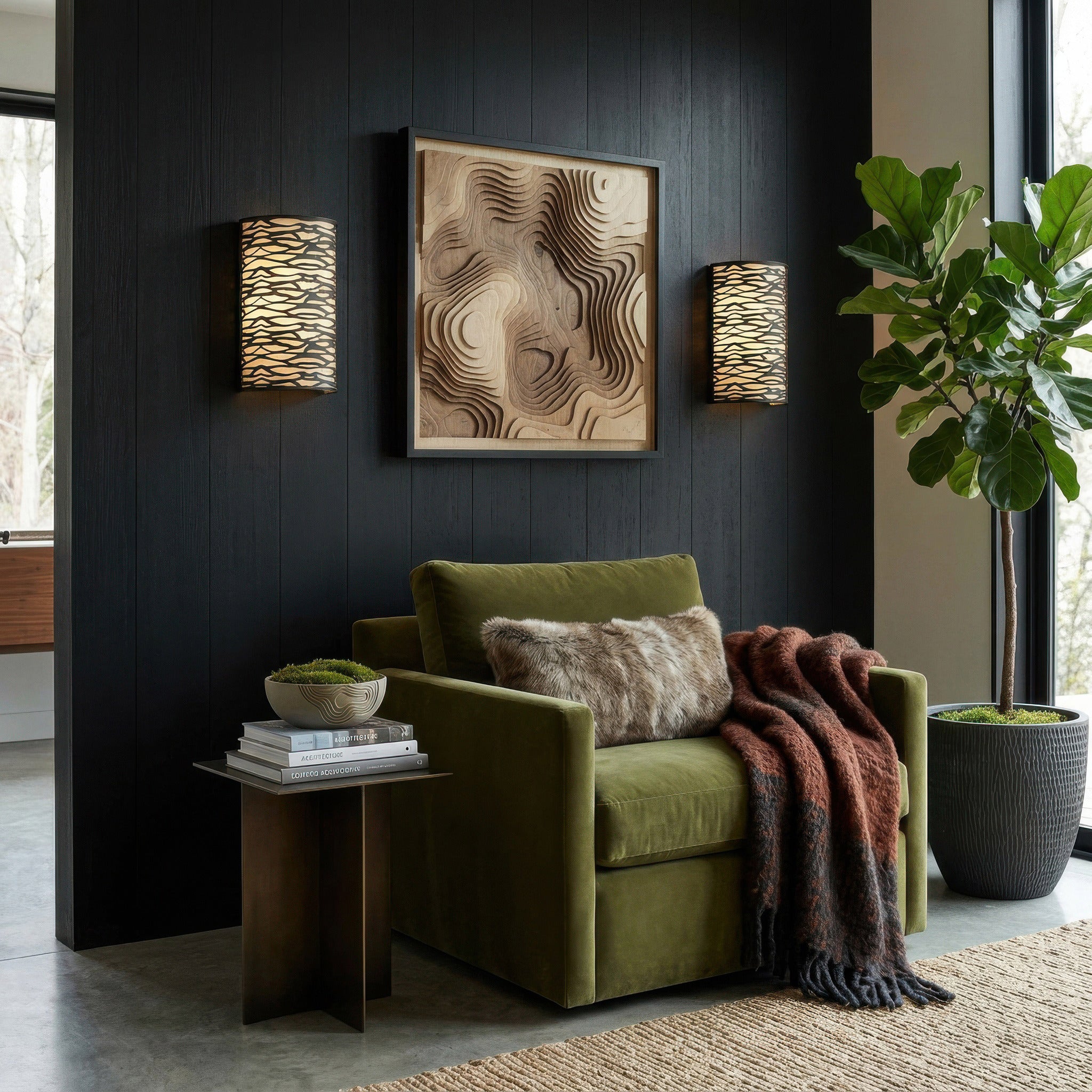 Kato 2 Light Wall Sconce - Carbon Black