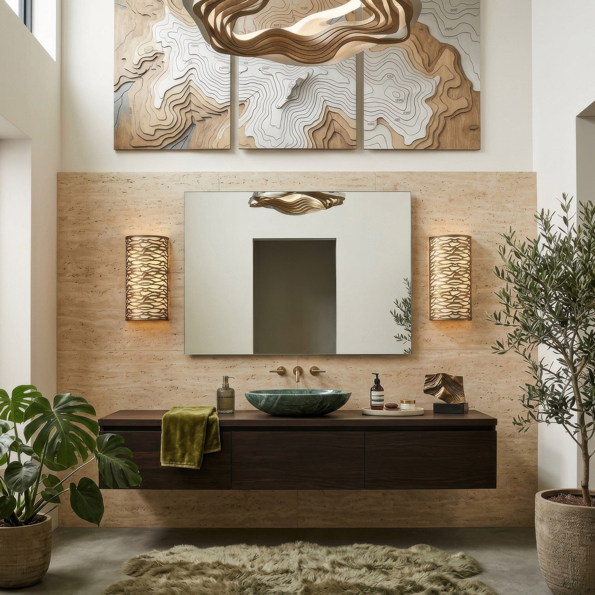 Kato 2 Light Wall Sconce - Havana Gold
