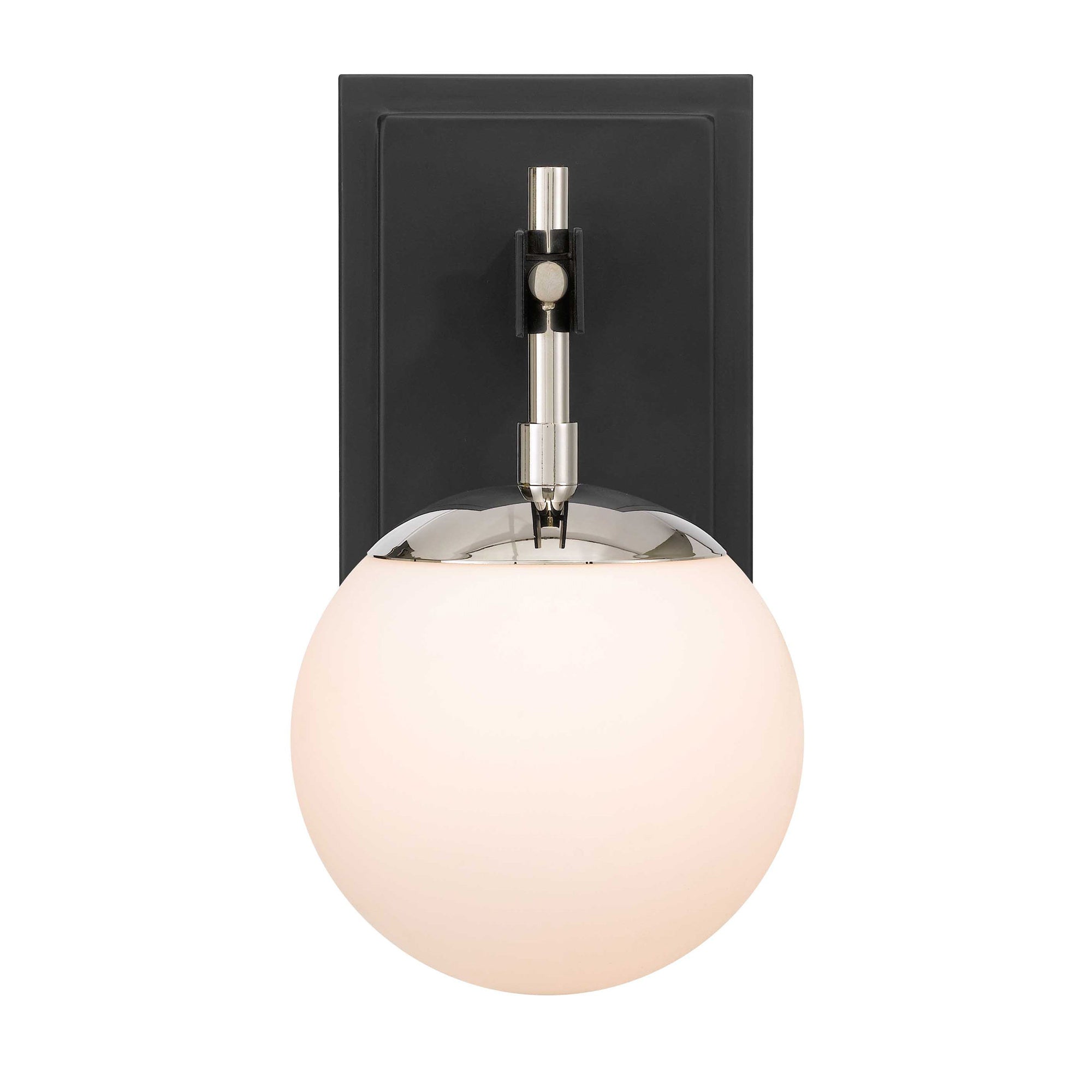 Allie 1 Light Bath - Black/Polished Nickel