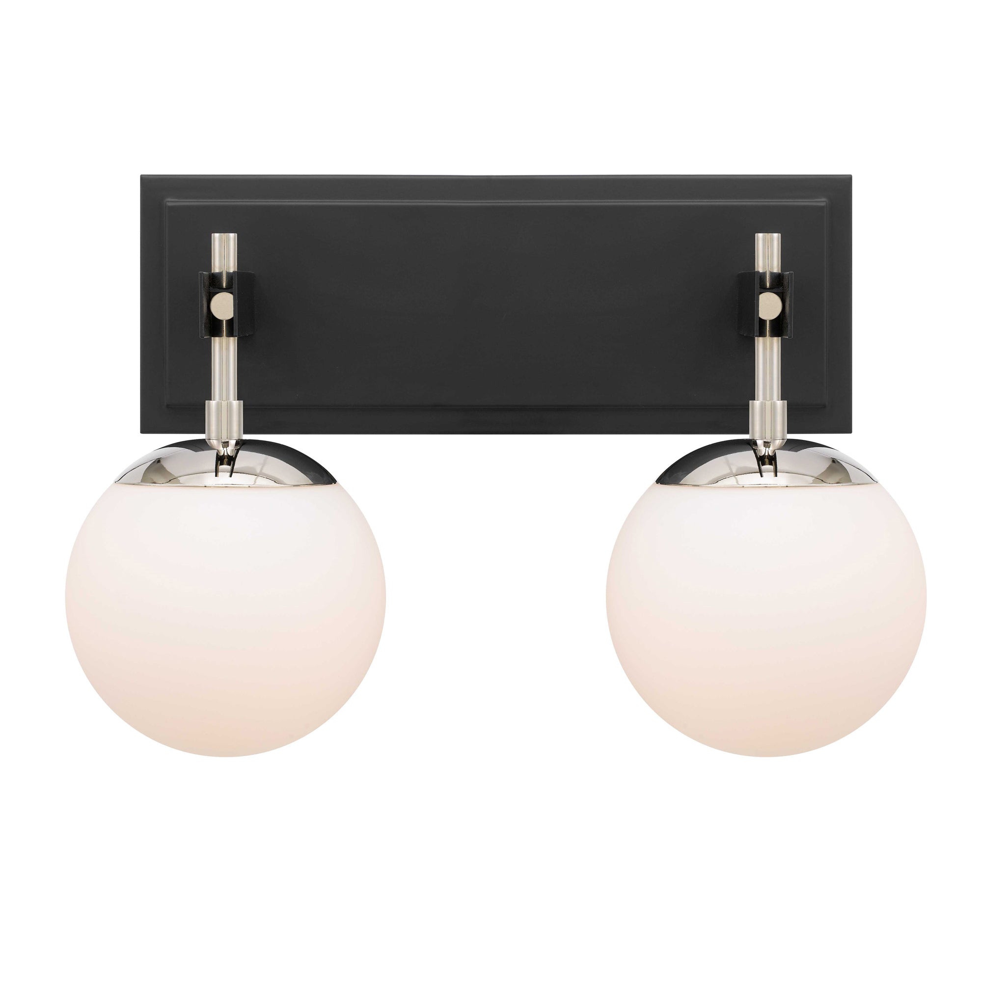 Allie 2 Light Bath - Black/Polished Nickel
