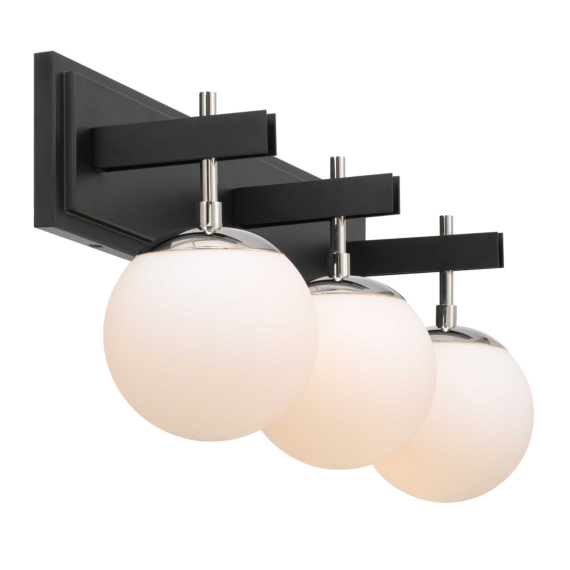 Allie 3 Light Bath - Black/Polished Nickel