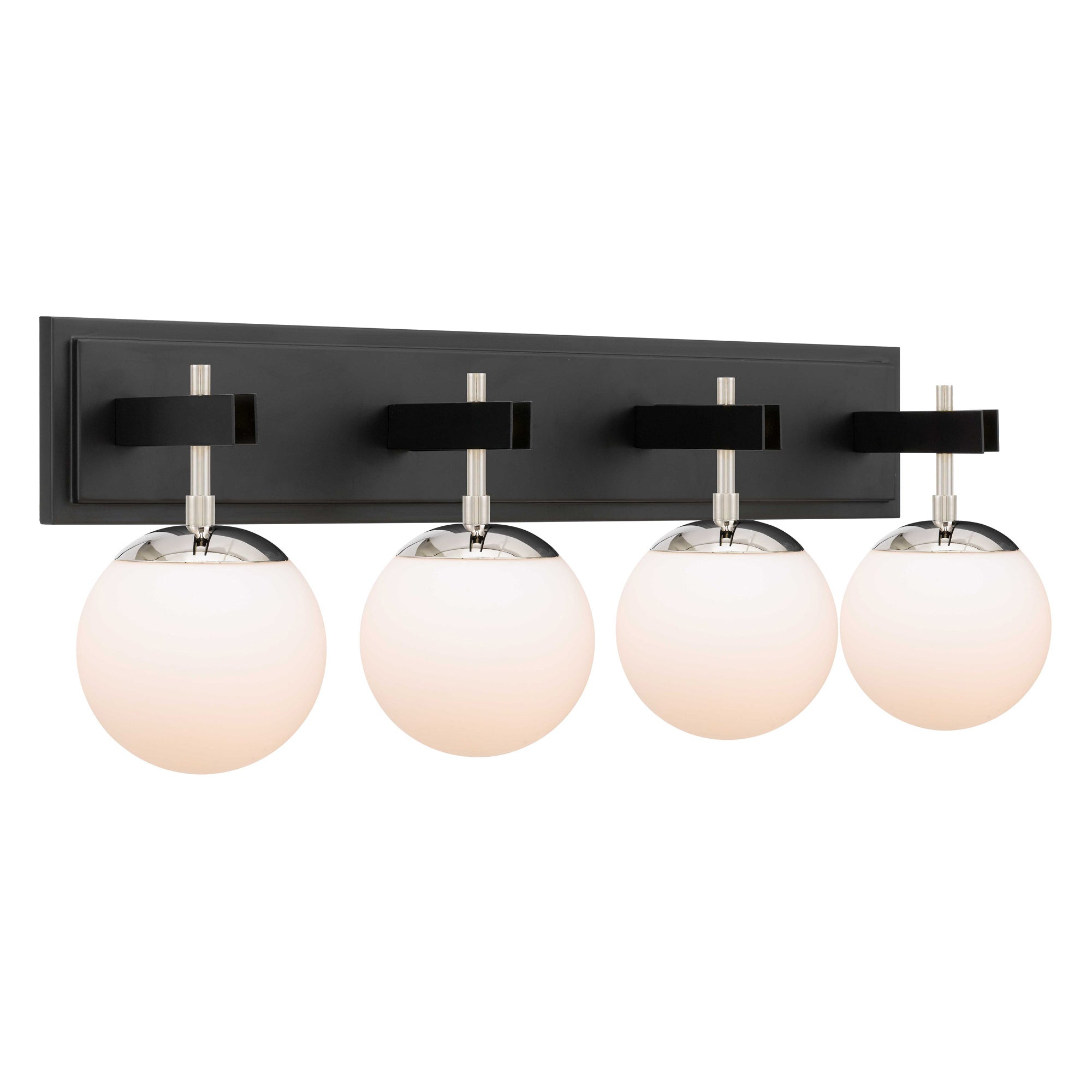 Allie 4 Light Bath - Black/Polished Nickel