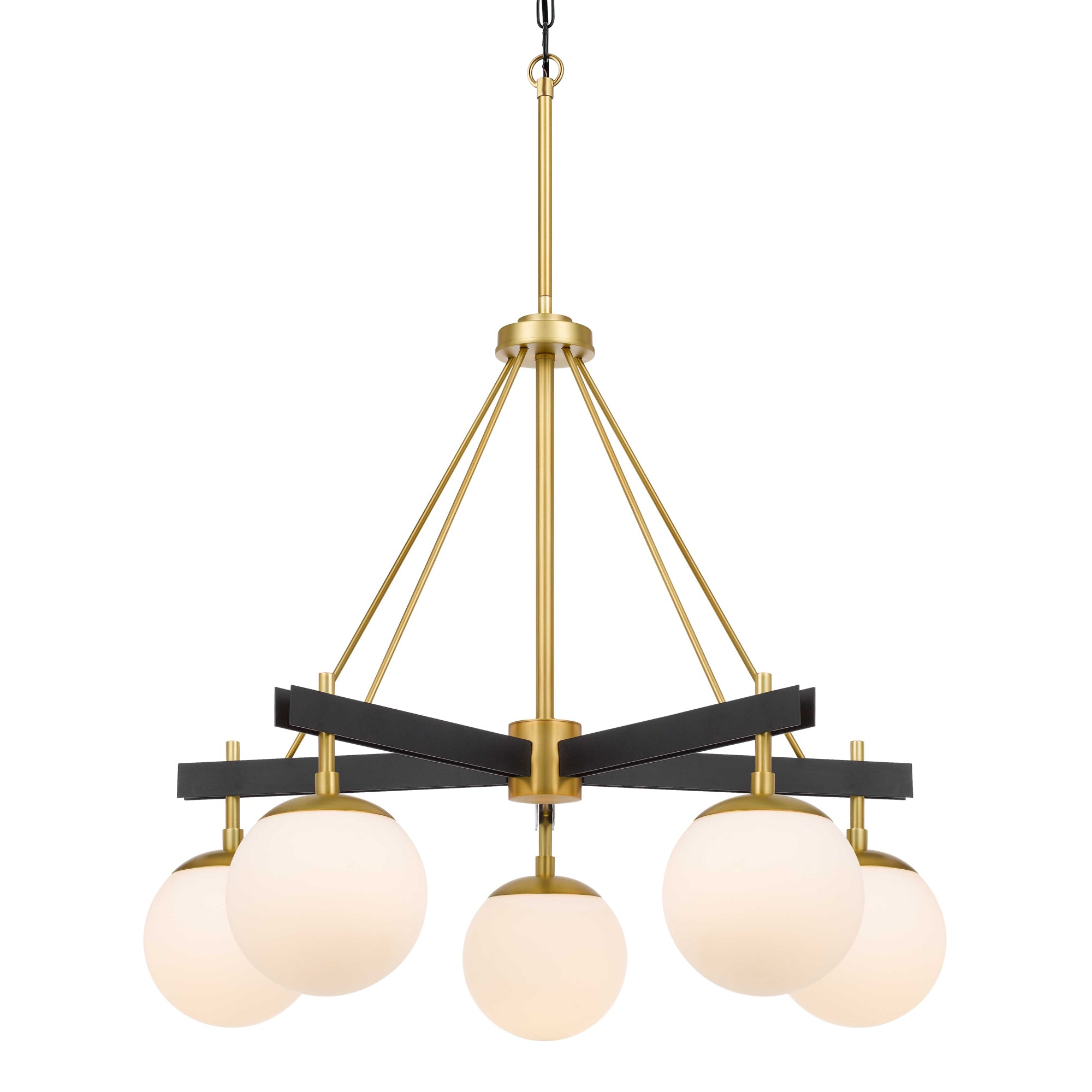 Allie 5-Light Chandelier - Black/Satin Brass