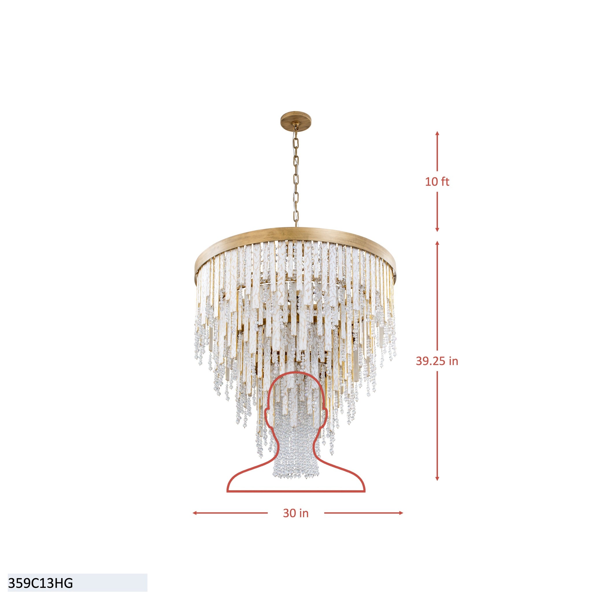 Lafayette 13 Light Chandelier - Havana Gold