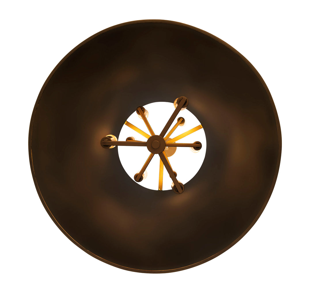 Coco 364F09MBFG 9-Light Foyer Pendant Light - Matte Black/French Gold