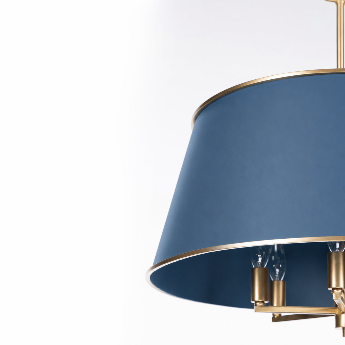 Coco 6 Lights pendant in Blue-tiful Disaster and French Gold