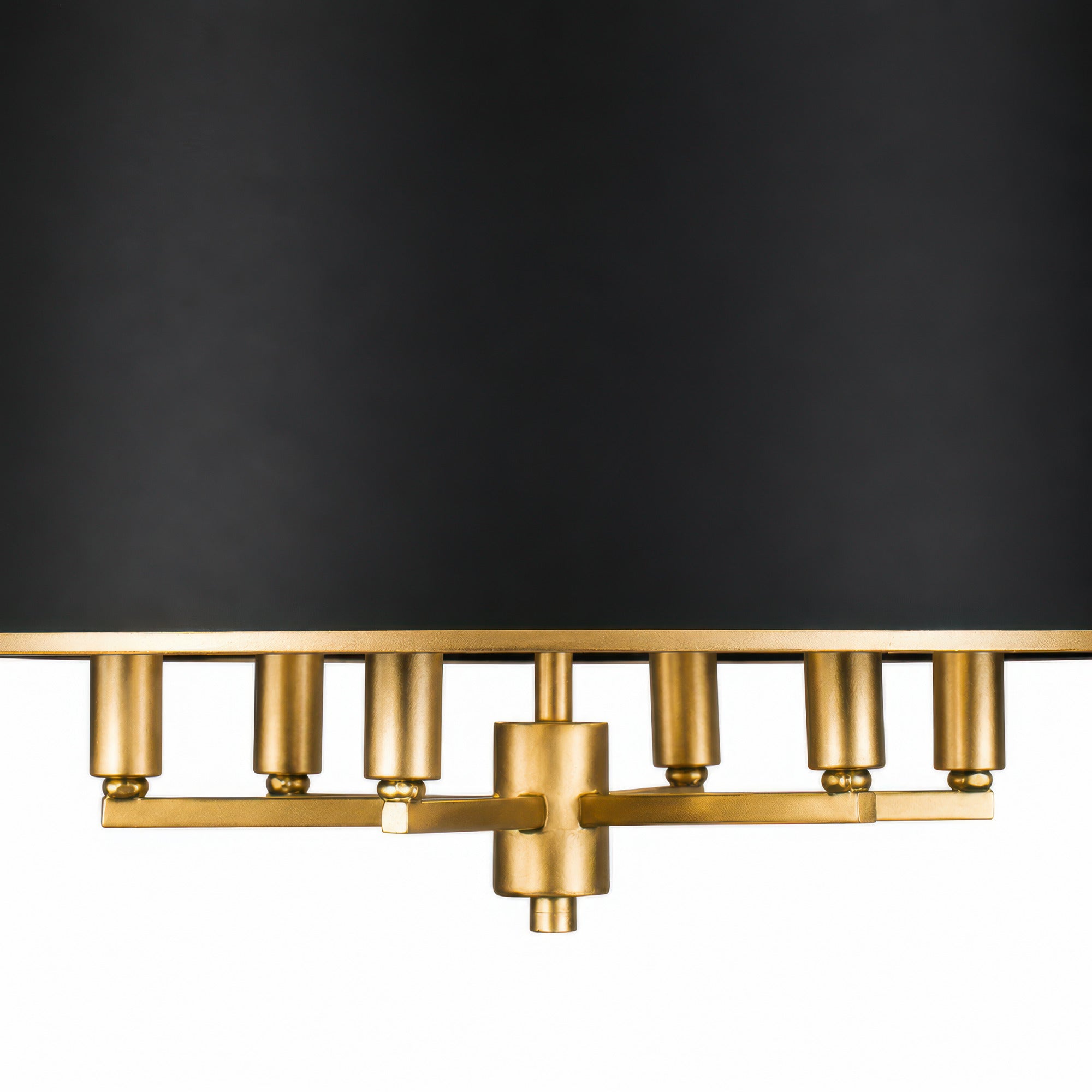 Coco 6 Light Pendant - Matte Black/French Gold