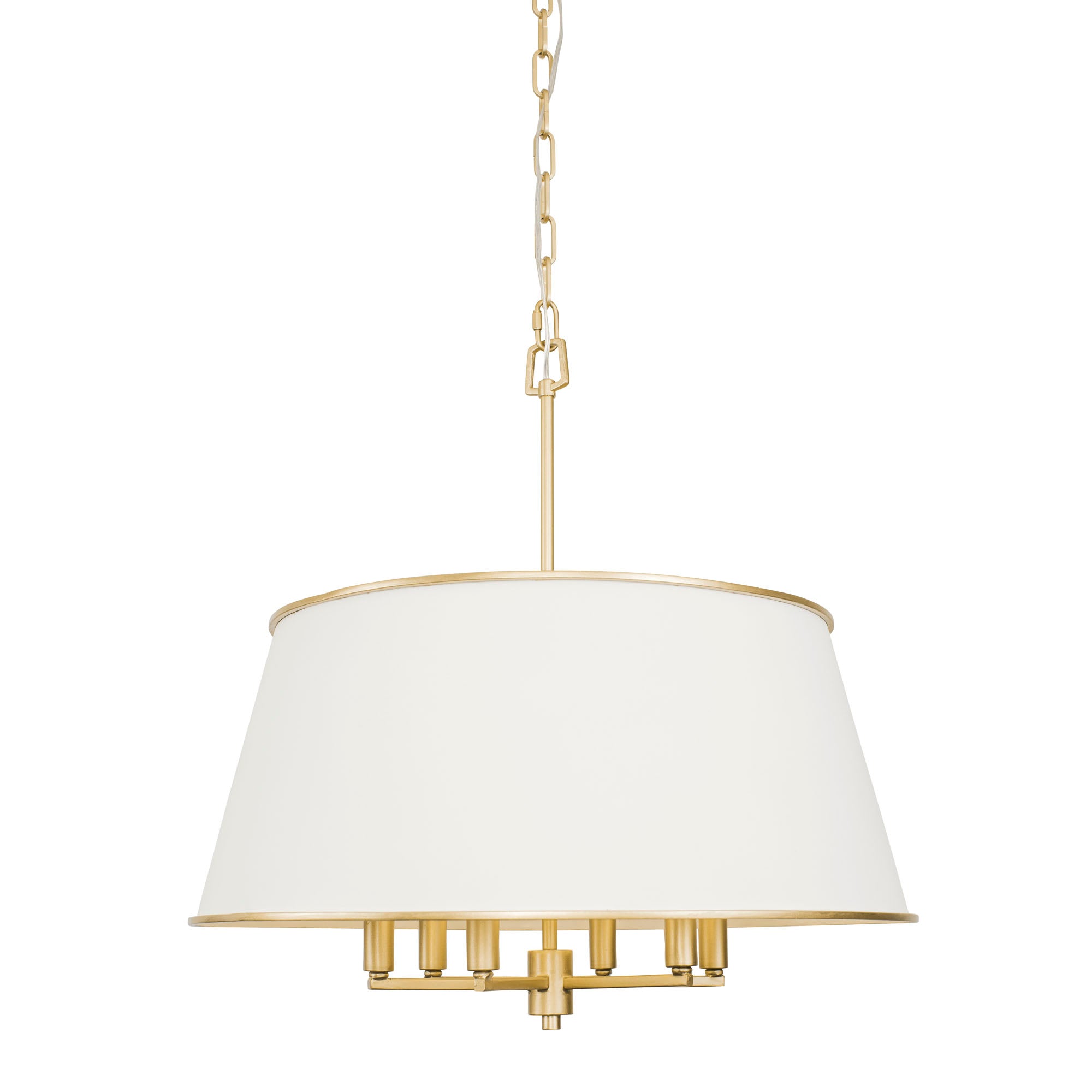 Coco 6-Light Pendant - Matte White/French Gold