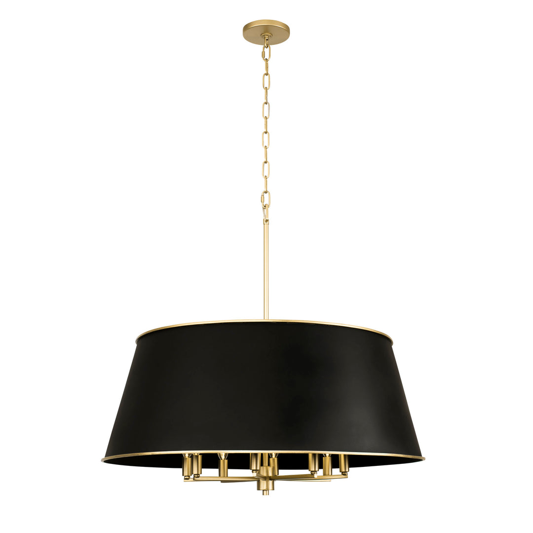 Coco 364P08MBFG 8-Light Pendant Light - Matte Black/French Gold